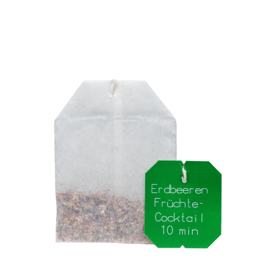 Salus Gourmet Tee Erdbeeren Früchte-Cocktail – einzelner Bio Früchtetee mit Erdbeeren und feiner Beerenauswahl im Teebeutel