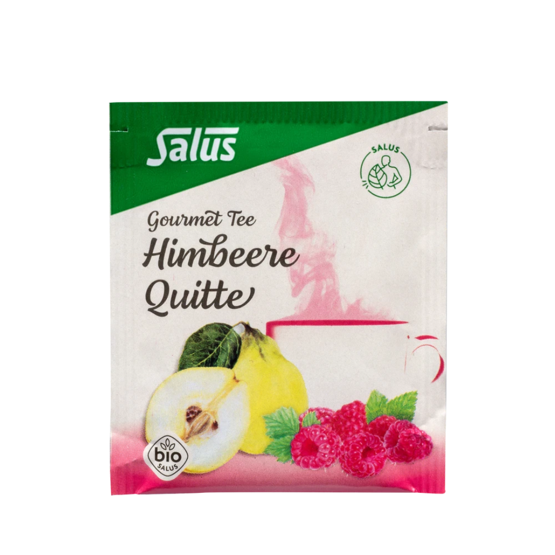 Salus Gourmet Tee Himbeere Quitte – Bio Früchtetee mit Himbeeren und Quitten im Umbeutel
