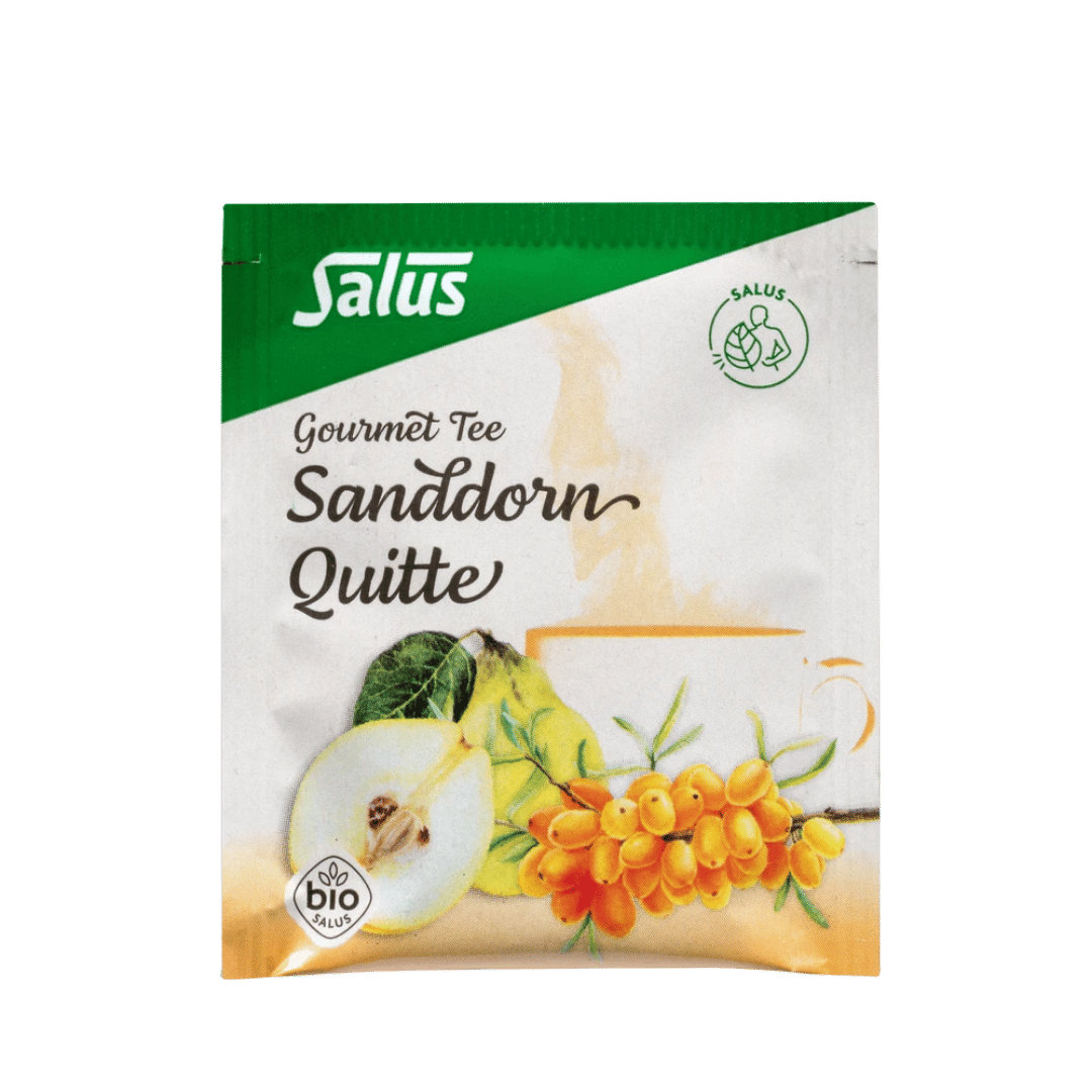 Salus Gourmet Tee Sanddorn Quitte – Bio Aquitta Früchtetee mit Sanddorn und Quitte im Umbeutel