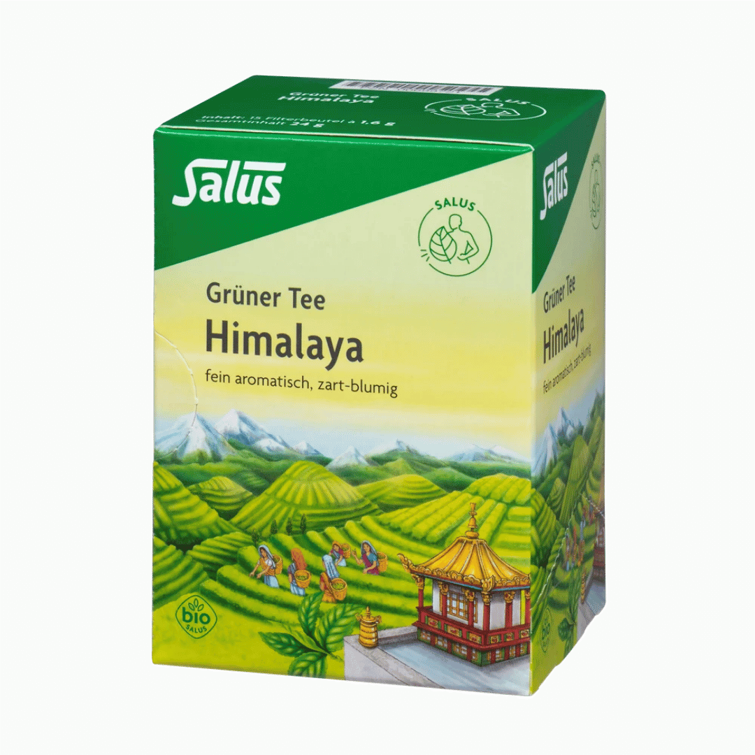 Salus Grüner Tee Himalaya Bio – 15 Filterbeutel, fein aromatisch und zart-blumig