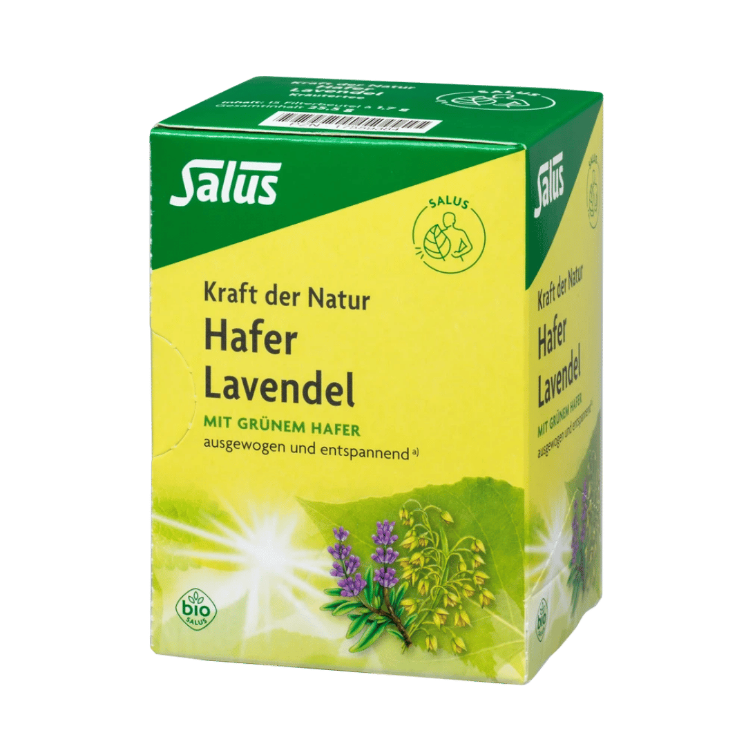 Salus Hafer Lavendel Tee Bio – 15 Filterbeutel, ausgewogen und entspannend mit grünem Hafer