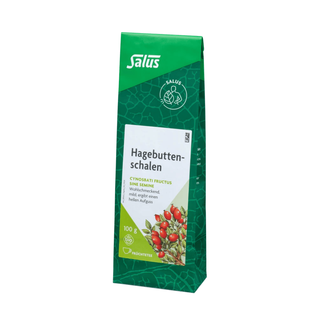 Salus Hagebuttenschalen Tee Bio – 100 g Packung loser Früchtetee, wohlschmeckend und mild
