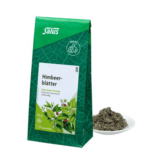 Salus Himbeerblätter Tee – lose Bio-Himbeerblätter 50 g, hochwertige Kräutertee-Packung mit Aufgussblättern