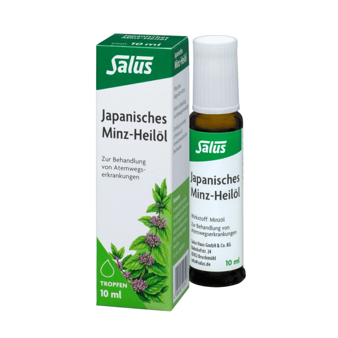 Salus Japanisches Minz-Heilöl – 10 ml Tropfen in Flasche mit Umkarton, pflanzliches Mittel bei Atemwegsbeschwerden