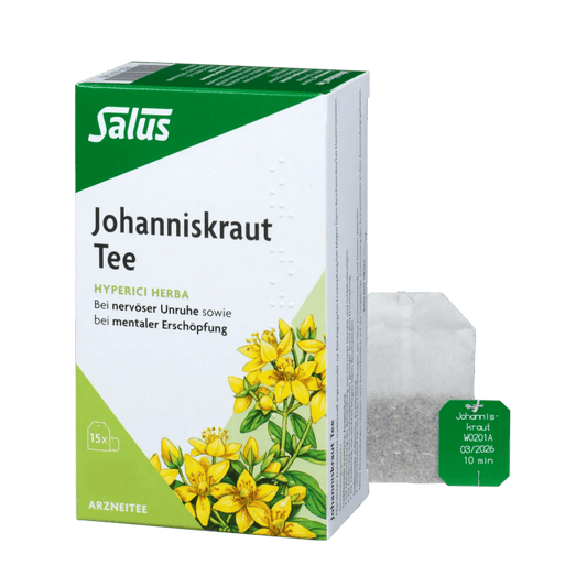 Salus Johanniskraut Tee – 15 Filterbeutel Bio-Arzneitee, pflanzlicher Tee bei nervöser Unruhe und mentaler Erschöpfung