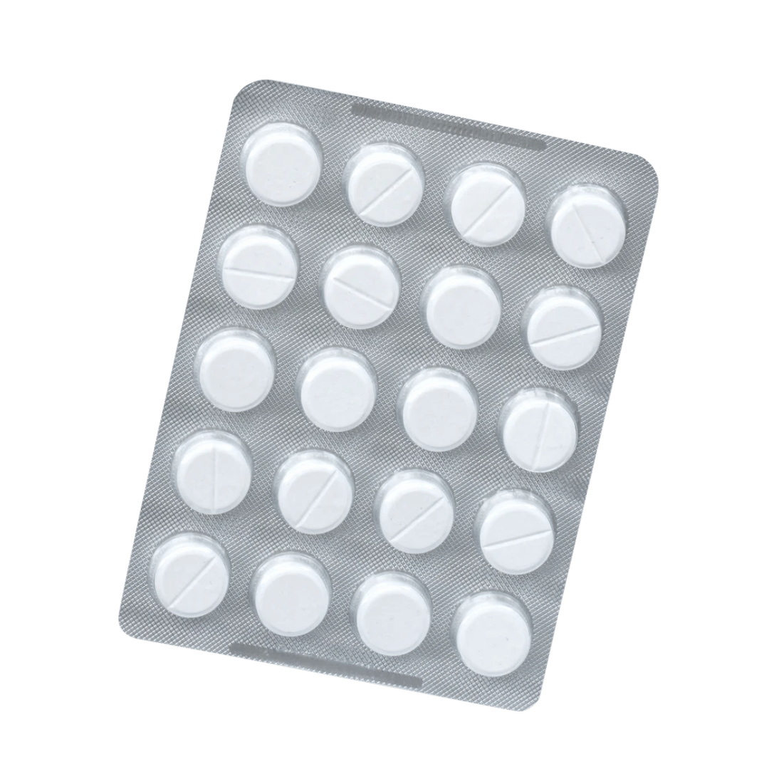 Kieselerde Tabletten Blisterpackung mit 20 weißen Tabletten, Nahrungsergänzungsmittel für Haare und Nägel