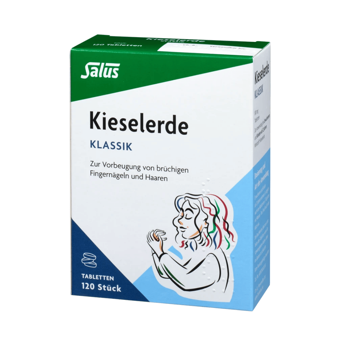 Salus Kieselerde Klassik Tabletten 120 Stück, Nahrungsergänzung für brüchige Fingernägel und Haare
