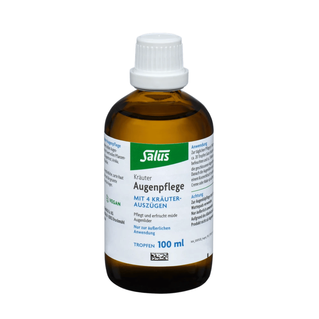 Salus Kräuter Augenpflege Tropfen 100ml - vegane Augentropfen mit 4 Kräuterauszügen für müde Augen