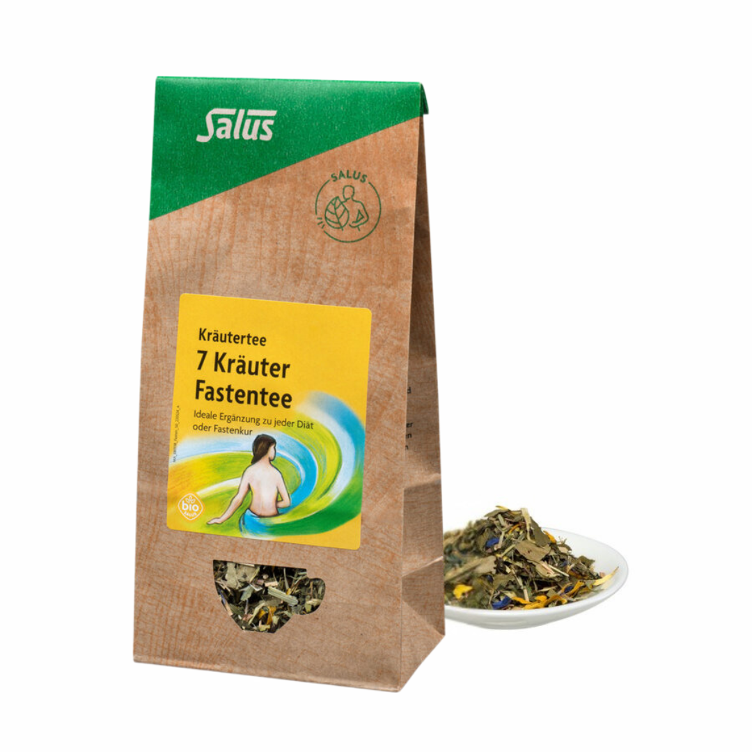 Salus 7 Kräuter Fastentee Bio lose – Kräutertee-Mischung aus sieben ausgewählten Kräutern, 50 g