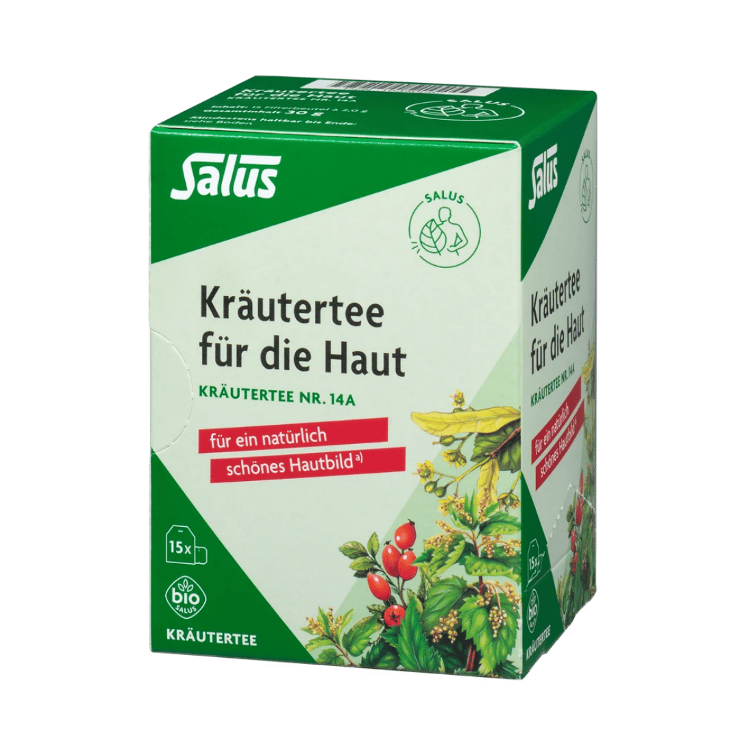 Salus Kräutertee für die Haut Nr. 14A Bio-Qualität - 15 Teebeutel für natürlich schönes Hautbild mit Heilkräutern