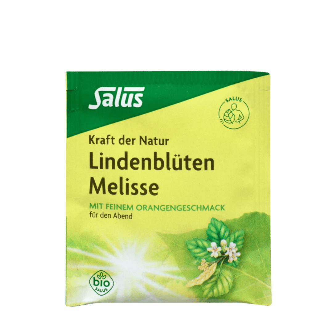Salus Kraft der Natur Lindenblüten Melisse Bio-Tee – Einzelverpackung mit Orangenaroma-Hinweis