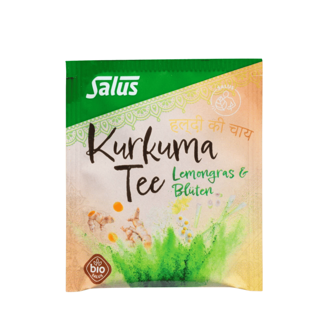 Salus Kurkuma Tee Lemongras und Blüten Bio, einzeln verpackter ayurvedischer Gewürz-Kräutertee