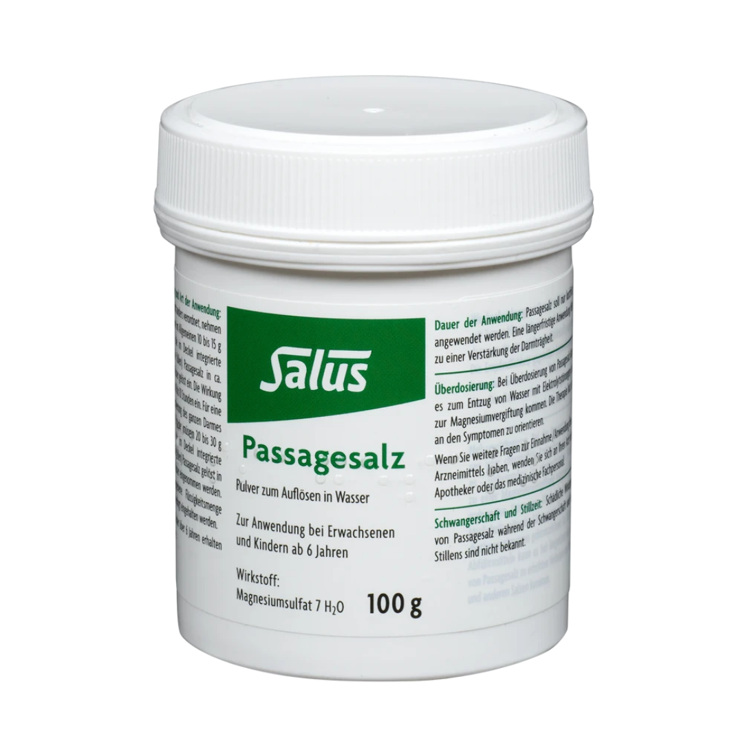 Salus Passagesalz – 100 g Pulver mit Magnesiumsulfat zum Auflösen in Wasser als salinisches Abführmittel