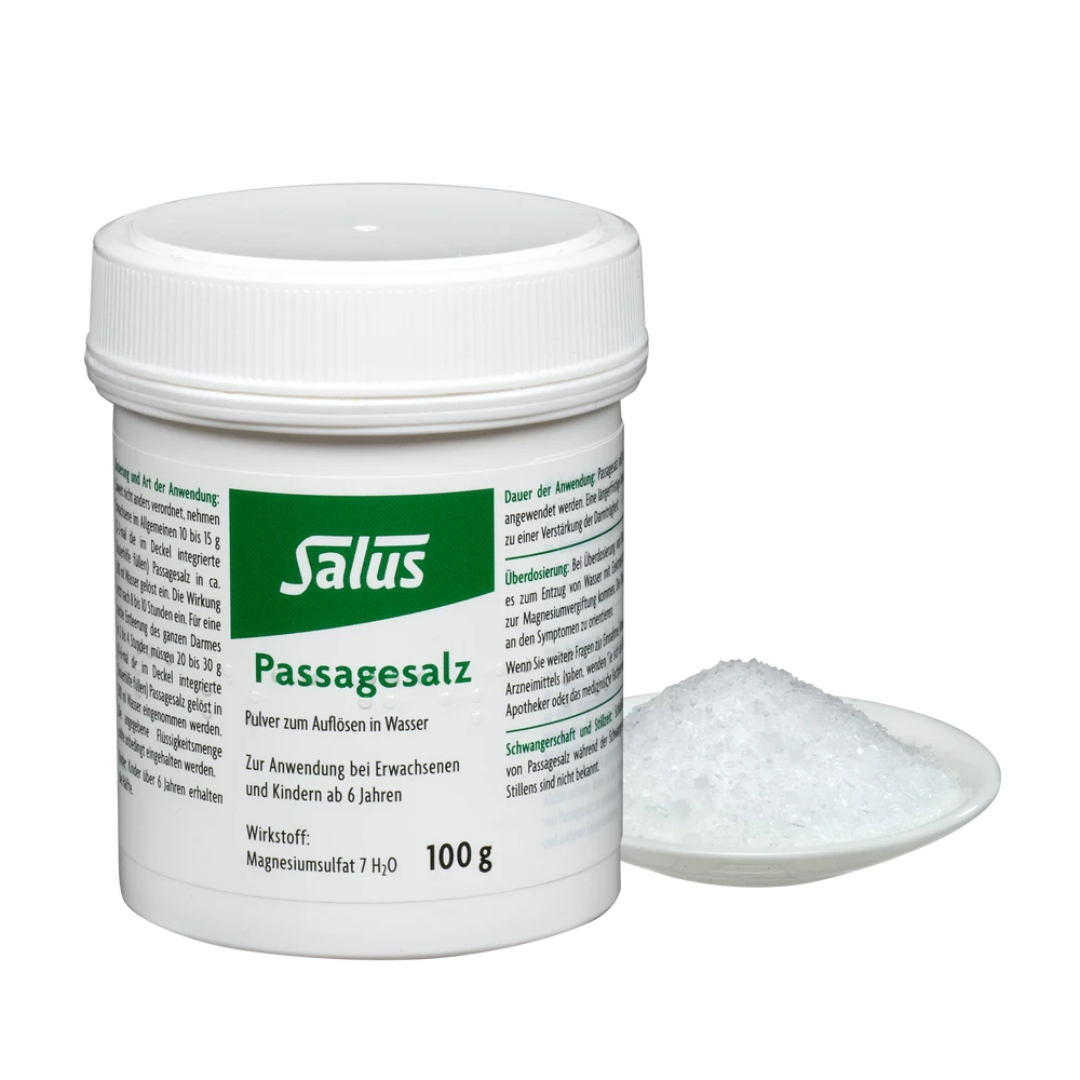 Salus Passagesalz – 100 g Dose mit Magnesiumsulfat-Pulver zur Anwendung bei Verstopfung
