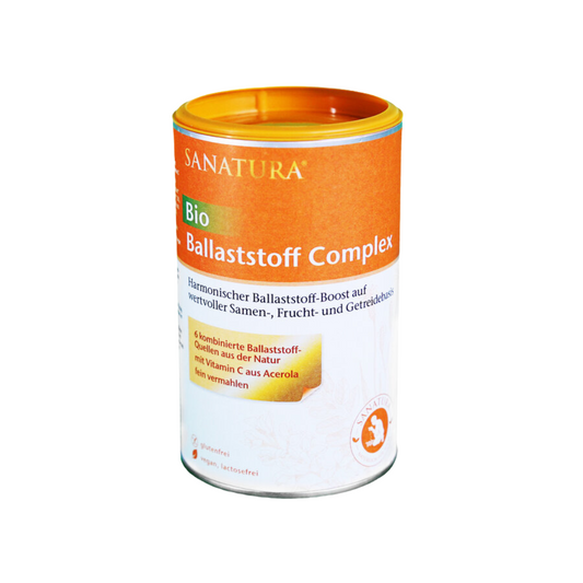Sanatura Bio Ballaststoff Complex 200 g – harmonischer Ballaststoff-Mix auf Basis von Samen, Früchten und Getreide mit Vitamin C aus Acerola, vegan, glutenfrei, laktosefrei