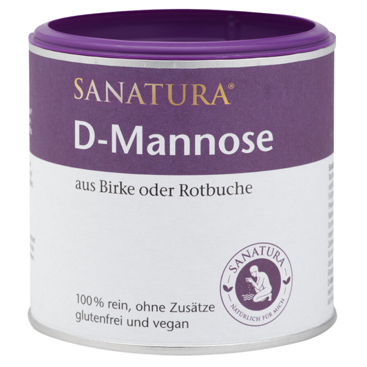 Sanatura D-Mannose 75 g – natürliches Monosaccharid aus Birke oder Rotbuche, 100 % rein, vegan, glutenfrei, laktosefrei, in wiederverschließbarer Dose