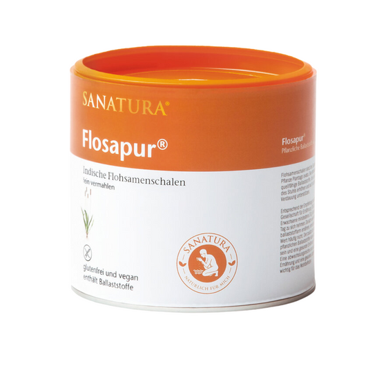 Sanatura Flosapur 300 g – vegane und glutenfreie indische Flohsamenschalen, fein vermahlen, reich an Ballaststoffen
