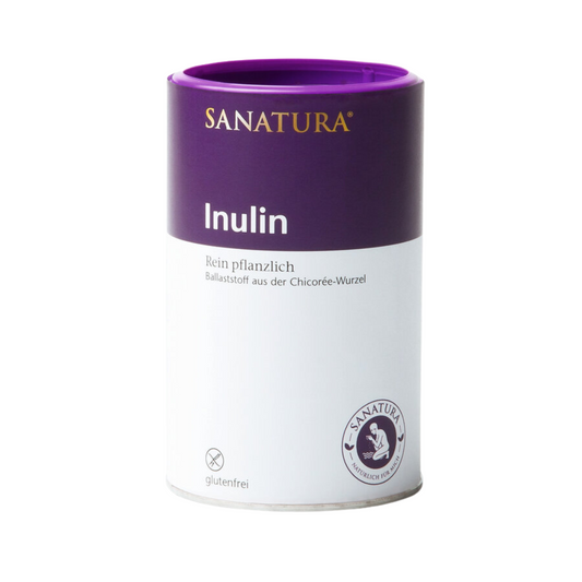 Sanatura Inulin 250 g – rein pflanzlicher Ballaststoff aus der Chicorée-Wurzel in runder Dose, vegan, glutenfrei, laktosefrei