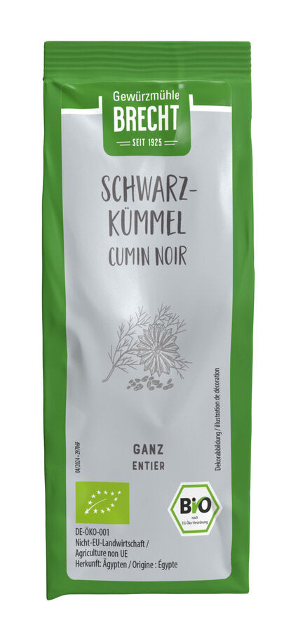 Schwarzkümmel ganz Bio 70g Nachfüllbeutel Brecht