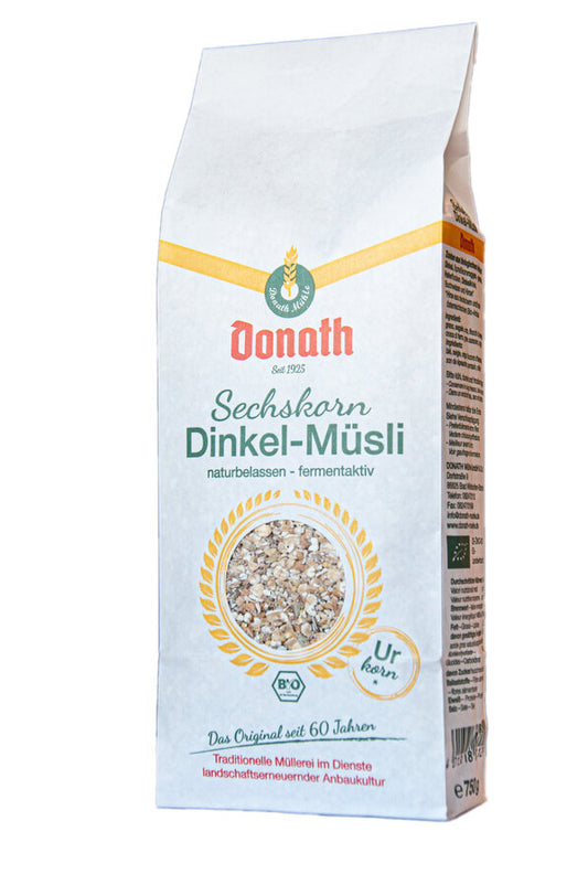 Sechskorn-Dinkel-Müsli Bio 750g Donath Mühle