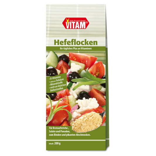 VITAM Hefeflocken 200g – veganes Topping reich an B-Vitaminen und Ballaststoffen
