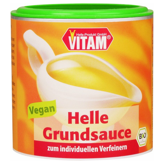VITAM Helle Grundsauce vegan Bio 125 g – Basissoße zum individuellen Verfeinern in der Dose