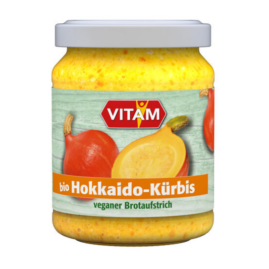 VITAM Hokkaido-Kürbis veganer Brotaufstrich Bio 125 g im Glas