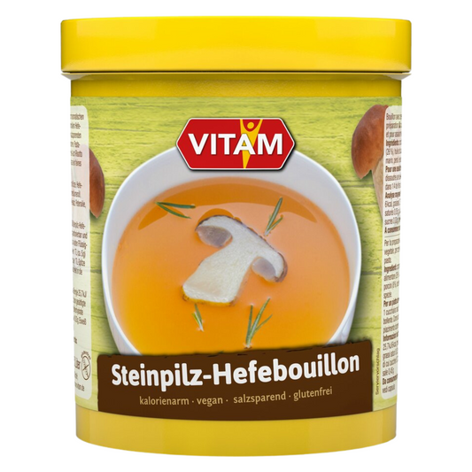 VITAM Steinpilz-Hefebouillon 1 kg – aromatische Bio-Suppenbasis mit Steinpilzen, vegan, kalorienarm und glutenfrei
