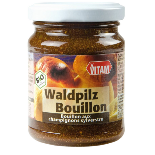 VITAM Bio Waldpilz Bouillon 150 g Glas Vorderansicht