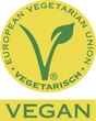 Offizielles V-Label Siegel für vegetarische und vegane Produkte der European Vegetarian Union.