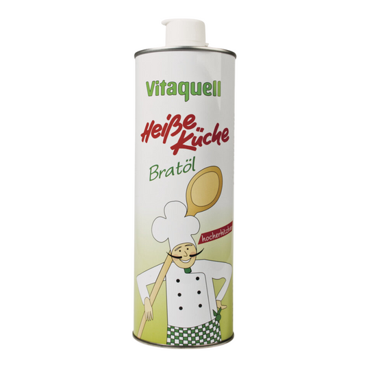 Vitaquell Heiße Küche Bratöl 1L – hocherhitzbares Sonnenblumenöl zum Braten und Kochen