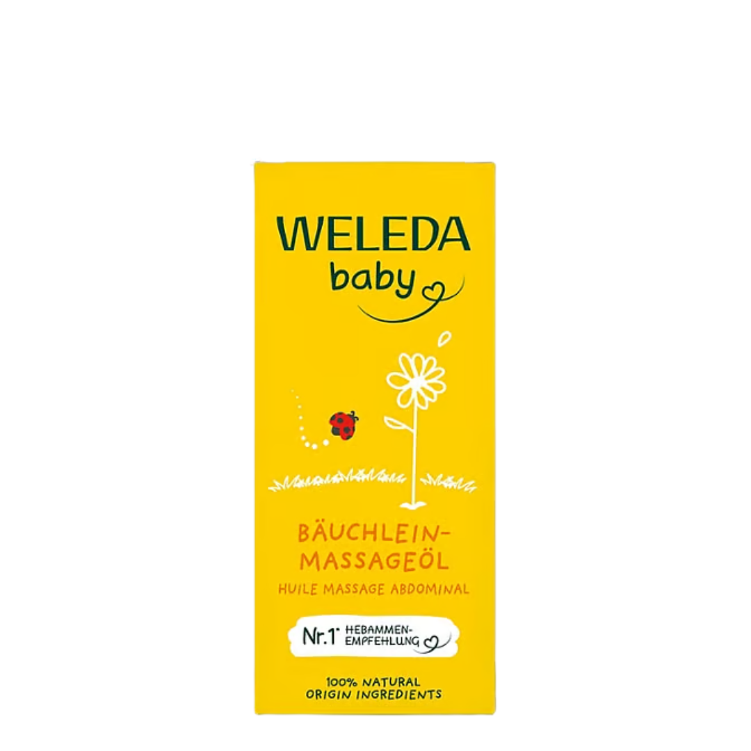 Weleda Baby Bäuchlein-Massageöl 50 ml – Originalverpackung mit Umkarton, Naturkosmetik für Babys