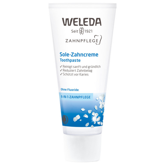 Weleda Sole-Zahncreme 75 ml – natürliche Zahnpflege ohne Fluoride, mit Meersalz, reduziert Zahnbelag und schützt vor Karies