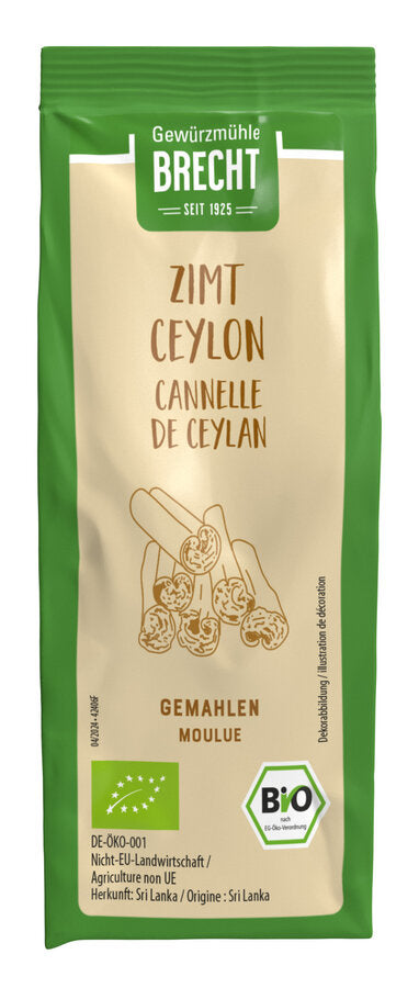 Zimt Ceylon gemahlen Bio 45g Nachfüllbeutel Brecht