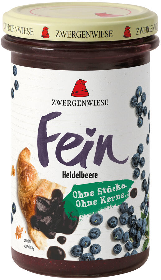 Fein Heidelbeere - Bio-Fruchtaufstrich 280g Zwergenwiese