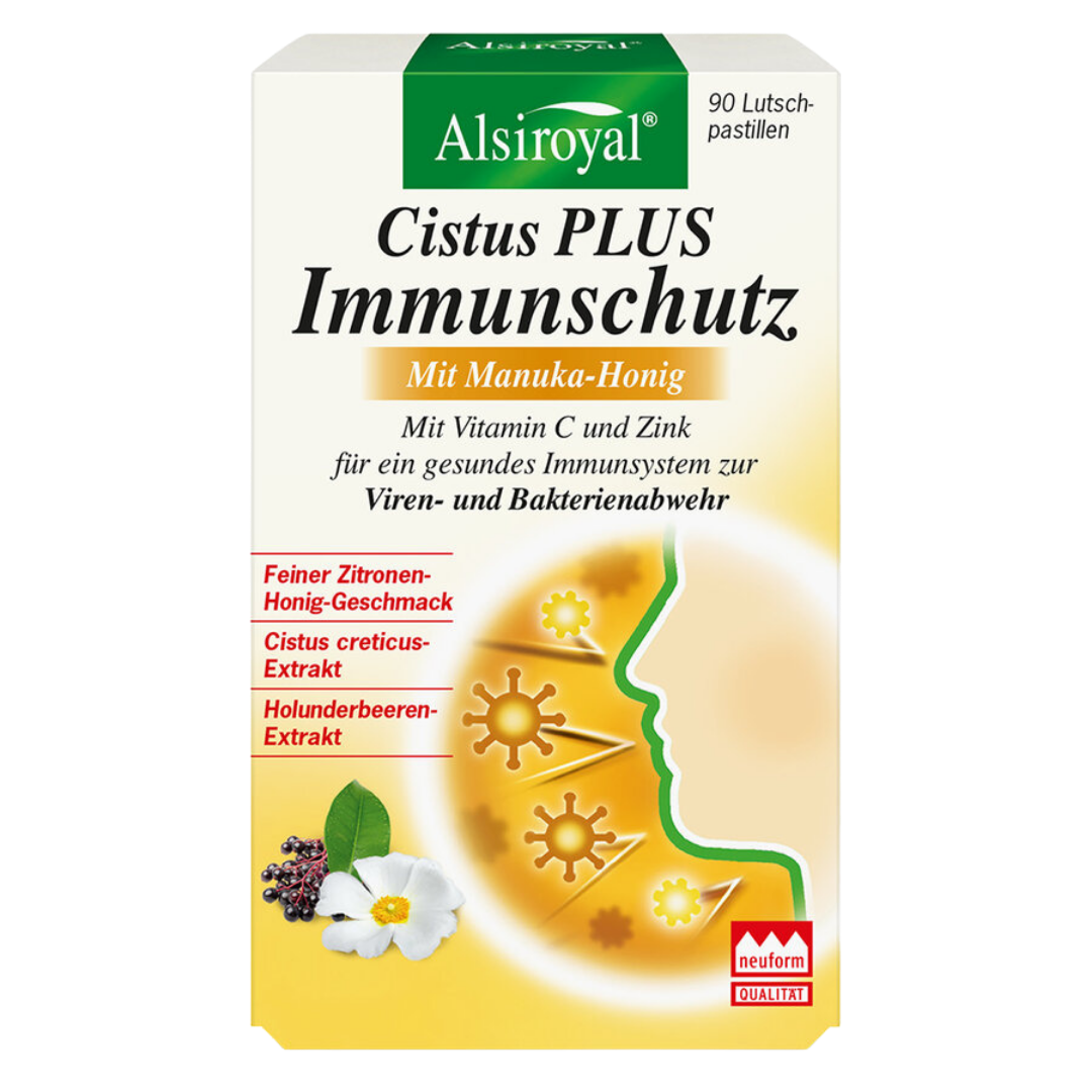 Alsiroyal Cistus PLUS Immunschutz mit Manuka-Honig – 90 Lutschpastillen in Reformhaus-Qualität