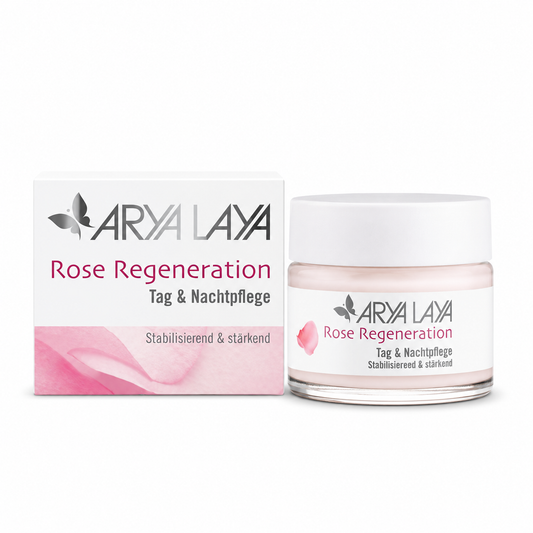 ARYA LAYA Rose Regeneration Tag & Nachtpflege 50 ml mit Tiegel und Umverpackung