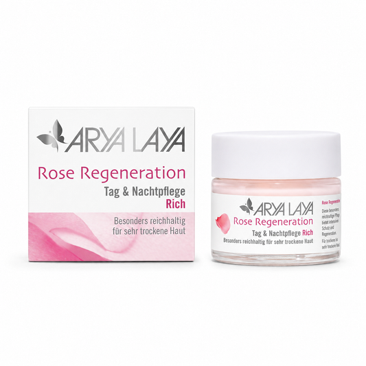 ARYA LAYA Rose Regeneration Tag & Nachtpflege Rich 50 ml mit Tiegel und Umverpackung