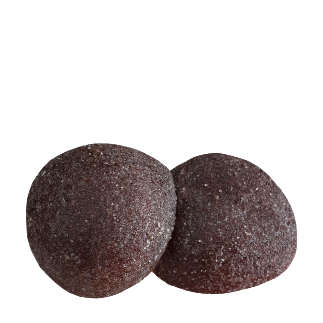 Ashwagandha Gums Nahaufnahme – vegane Ashwagandha Gummies mit fruchtiger Konsistenz