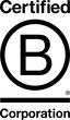 Offizielles Logo der Certified B Corporation mit einem eingekreisten Buchstaben B und dem Schriftzug 'Certified Corporation'