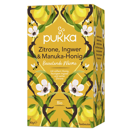 Pukka Bio Tee Zitrone, Ingwer & Manuka-Honig, 20x2g