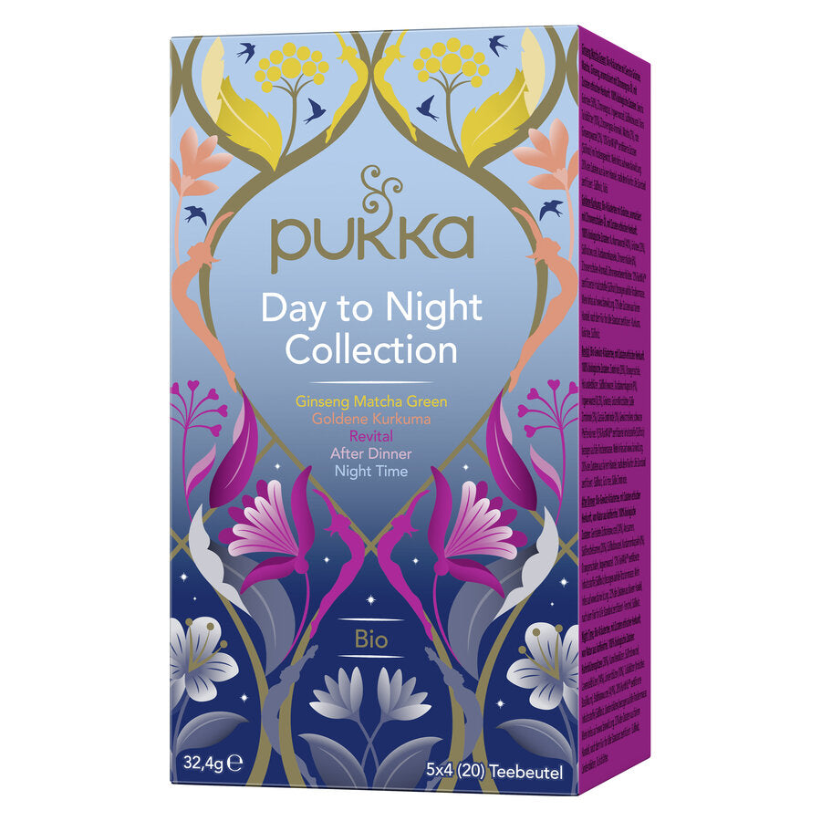 Pukka Day to Night Collection Bio Tee Auswahl 5x4 Filterbeutel