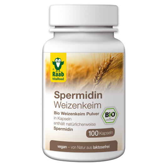 Raab BIO Spermidin Weizenkeim, 100 Kapseln à 600 mg, 60g