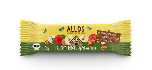 Allos Frucht-Riegel Apfel Walnuss 40g