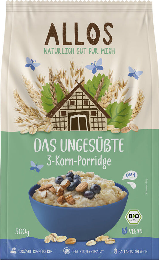 Allos Der Ungesüsste 3-Korn-Brei, 500g