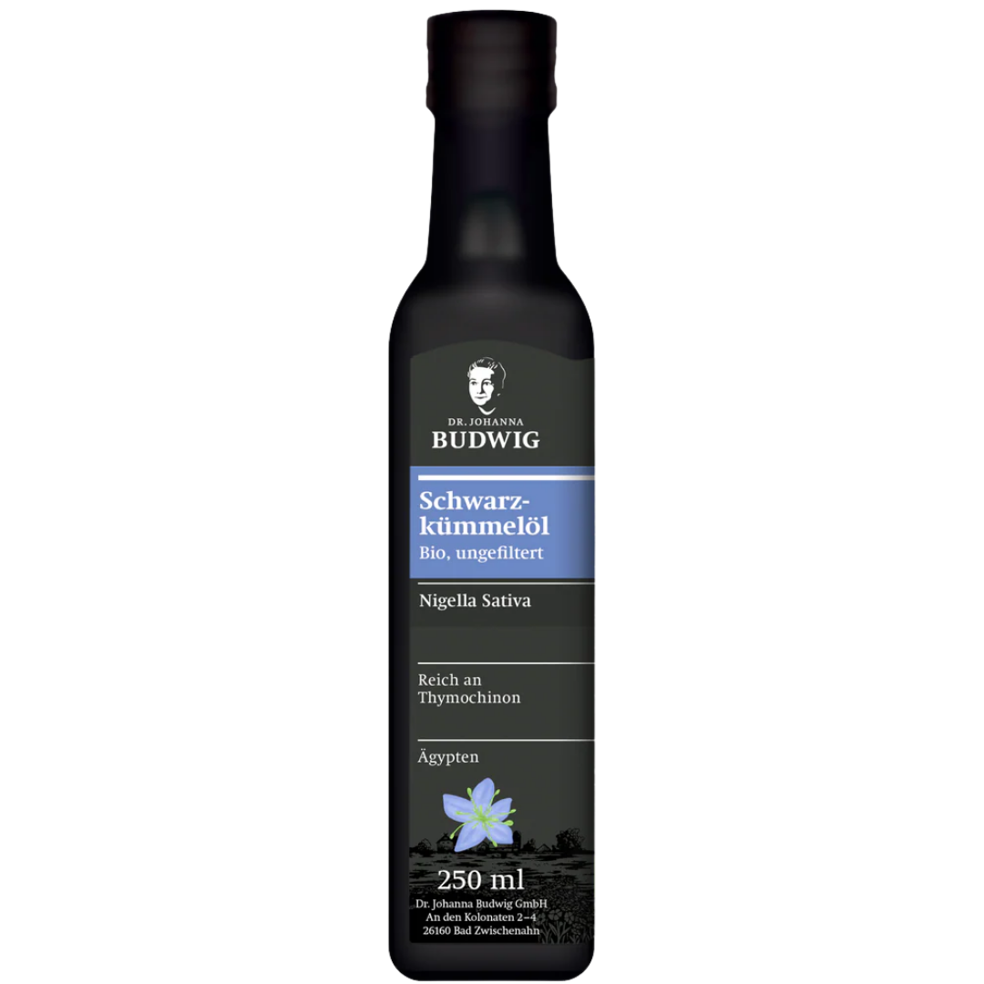 Budwig Schwarzkümmelöl ungefiltert Bio – kaltgepresst