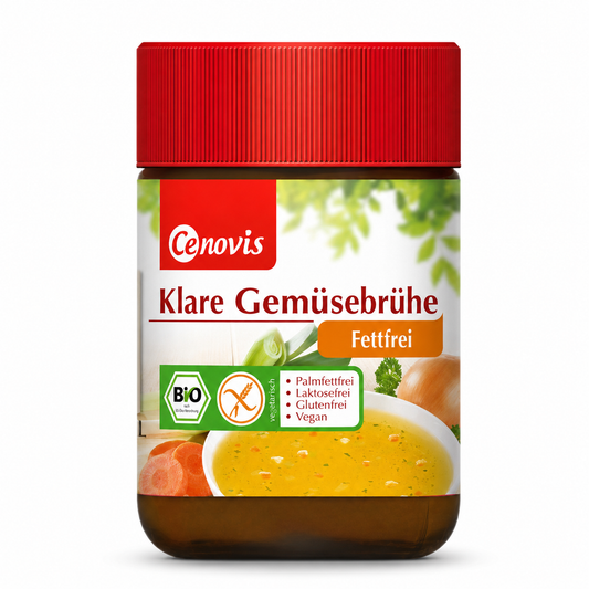 Cenovis Klare Gemüsebrühe fettfrei in Bio-Qualität im 162-g-Glas