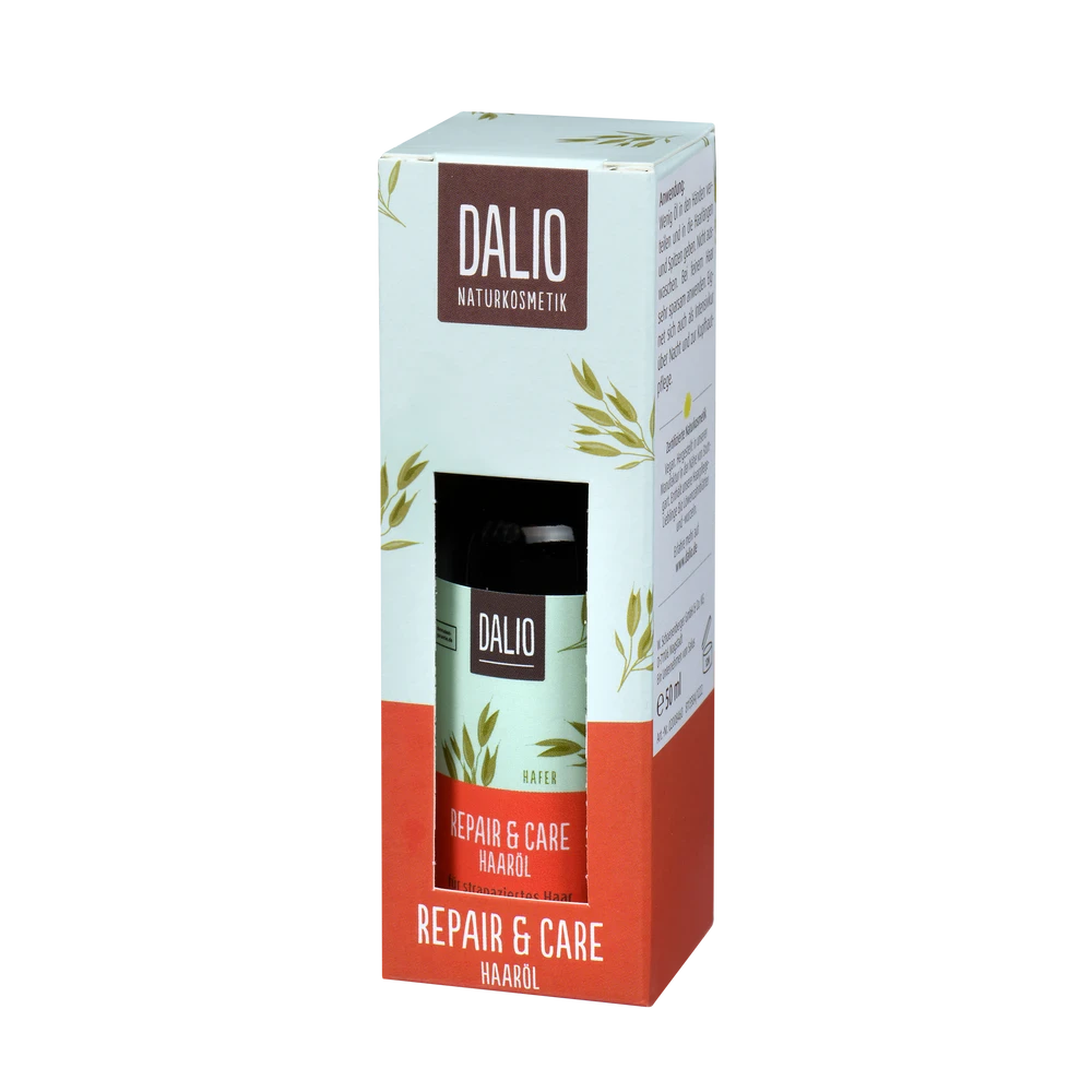 DALIO Repair & Care Haaröl 50 ml in Originalverpackung – Naturkosmetik für strapaziertes Haar