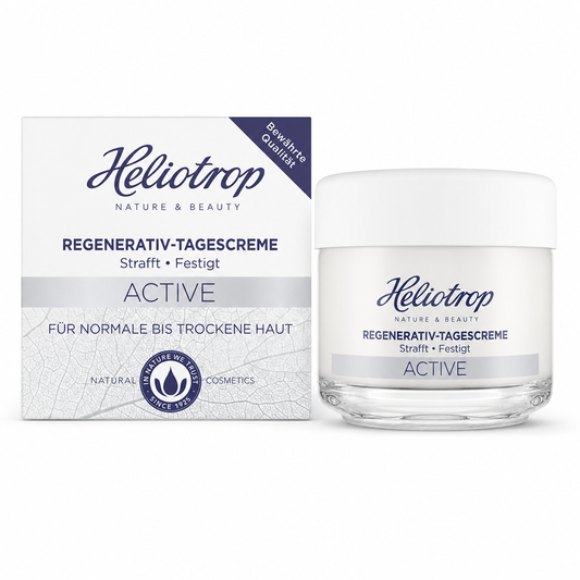 Heliotrop ACTIVE Regenerativ-Tagescreme 50 ml mit Tiegel und Originalverpackung