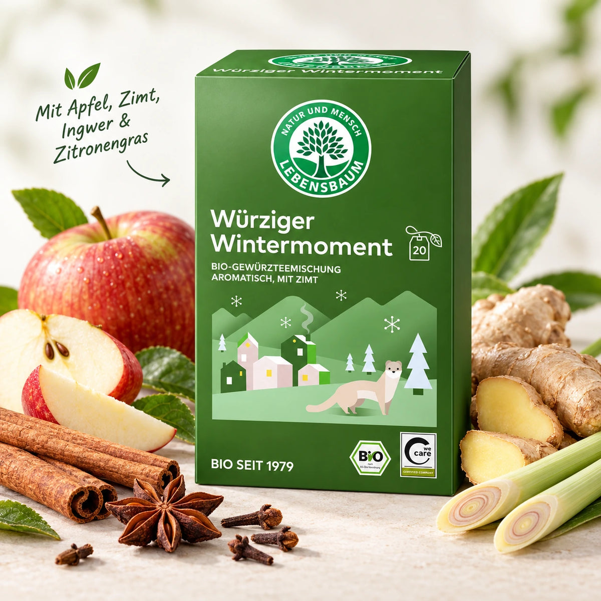 Lebensbaum Würziger Wintermoment mit Apfel, Zimt, Ingwer und Zitronengras